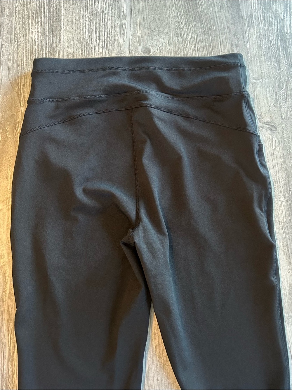 Pop Fit Women High Waisted Cropped Leggings Black XL Pockets Athleisure Gym New. - Picture 4 of 14